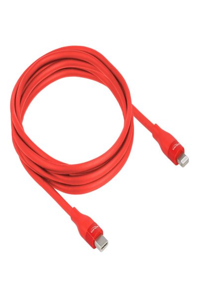 Delock USB Type-C to Lightning Data and Charging Cable MFi Certified - 2 m - Red - 86635