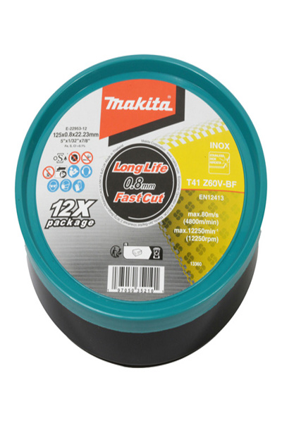 Makita E-22953-12 - Trennscheibe INOX 125 x 22.23mm| KÃƒÂ¶rnung Z60V| Inhalt 12