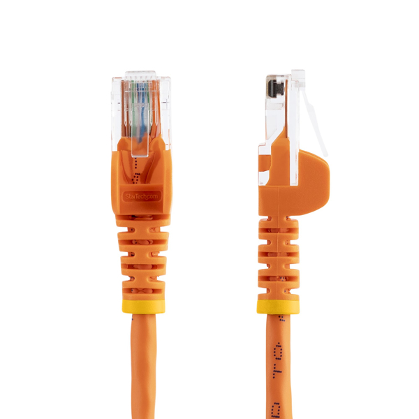 0.5m Cat5e Ethernet network cable snagless with RJ45 - Cat 5e UTP cable - orange - patch cable - RJ-45 (M) ( 45PAT50CMOR ) - 45PAT50CMOR