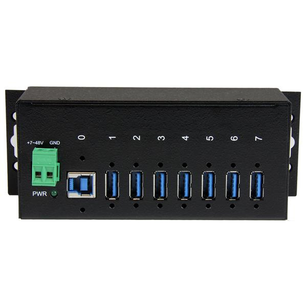 StarTech Industrial 7 Port USB3.0 Hub with Surge Protection - Hub - 7 x SuperSpeed ​​USB3.0 - DIN rail mountable, wall mountable (ST7300USBME) - ST7300USBME