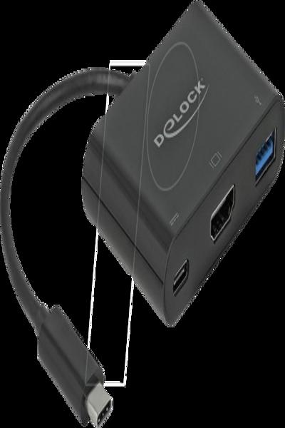 Delock 64091 - USB 3.2 Gen 1 (3.1 Gen 1) Type-C - 60 W - Black - HDMI - USB 3.2 Gen 1 (3.1 Gen 1) Type-A - USB 3.2 Gen 1 (3.1 Gen 1) Type-C - Plastic - China - 64091