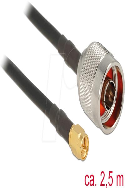 Delock Antenna cable - SMA male to N connector male - 89420