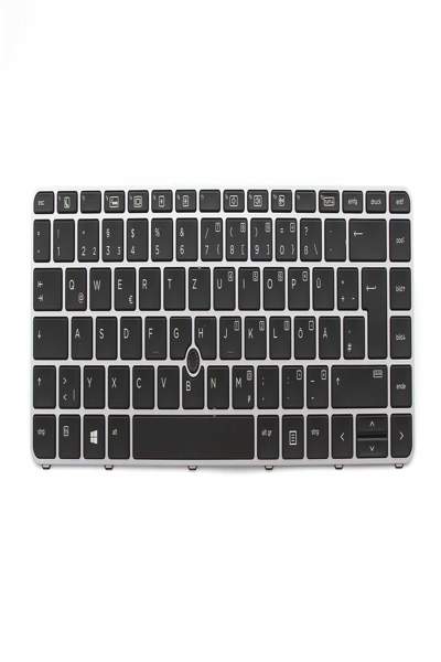 Clavier HP 839827-041 DE noir/argent mat rétroéclairé avec souris