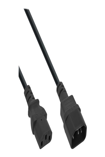 Câble d'alimentation InLine (35 pièces) - IEC-C13 vers IEC-C14 3 broches - noir - 2 m