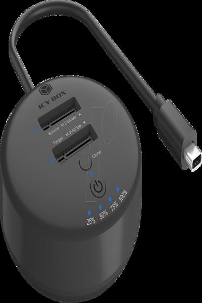 ICY BOX DockingStation f.2xNVMe&SATA M.2SSD USB Type-C bis zu 10Gbit/s - IB-1612MCL-C31