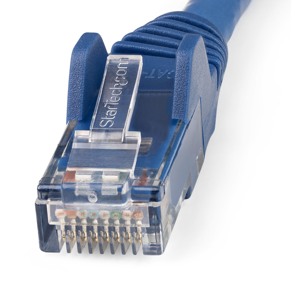 StarTech.com 50cm CAT6 Ethernet Cable - LSZH (Low Smoke Zero Halogen) - 10 Gigabit 650MHz 100W PoE RJ45 10GbE UTP Network Patch Cord Snagless with Strain Relief - Blue - CAT 6 - ETL Verified - 24AWG - 0.5 m - Cat6 - U/UTP (UTP) - RJ-45 - RJ-45 - Blue - N6LPATCH50CMBL