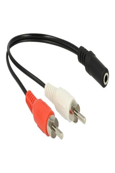 Delock Ljudkabel - RCA-hane till mini-jack stereo 3,5 mm hona - 85806