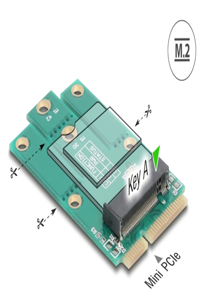 Delock 64339 - Adapter Mini PCIe Stecker> M.2 Key A Slot - 64339