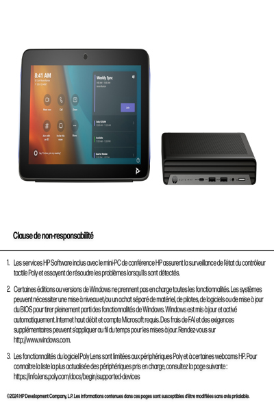 Poly Studio Base Kit G9 Plus for Microsoft Teams HP Mini IP PC - A3LU8AA