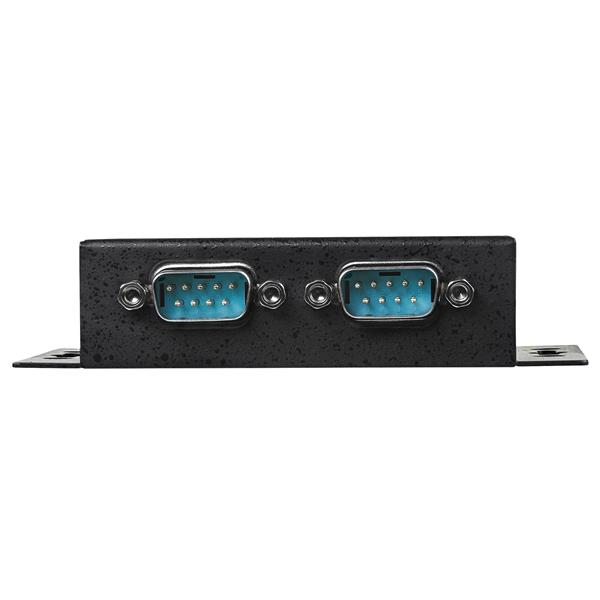 StarTech 2 Port USB to Serial RS232 Adapter - USB / DB9 Hub Wall Mountable - Serial Adapter - USB2.0 - RS-232 x 2 - Black (ICUSB2322I) - ICUSB2322I