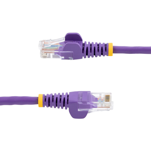 StarTech Cat5e Ethernet Patch Cable with Snagless RJ45 Connectors - 7 m - Purple - 7 m - Cat5e - U/UTP (UTP) - RJ-45 - RJ-45 - Purple - 45PAT7MPL