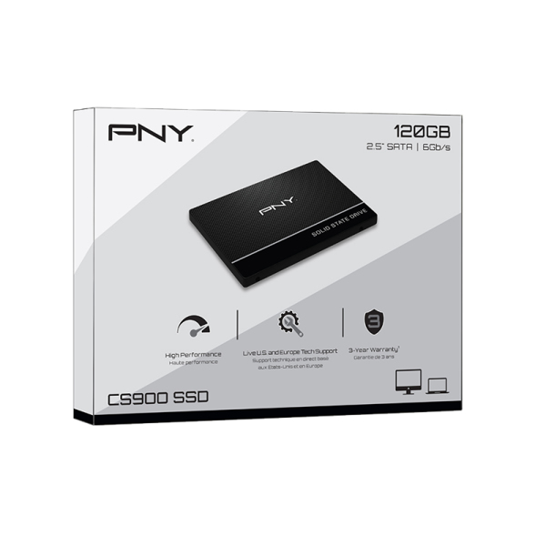 PNY CS900 - 120 GB - 2.5" - 515 MB/s - 6 Gbit/s - SSD7CS900-120-PB