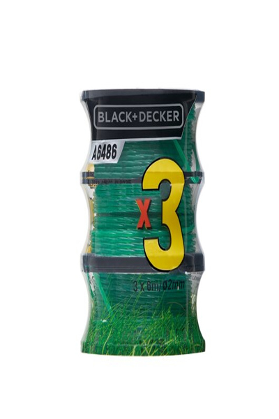 Bobine de fil Black & Decker Reflex A6486 6m Ø2mm paquet de 2+1