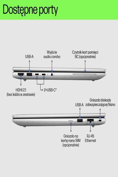 HP ProBook A38DQET: 16" Notebook, Core Ultra 7, 3.8 GHz - A38DQET
