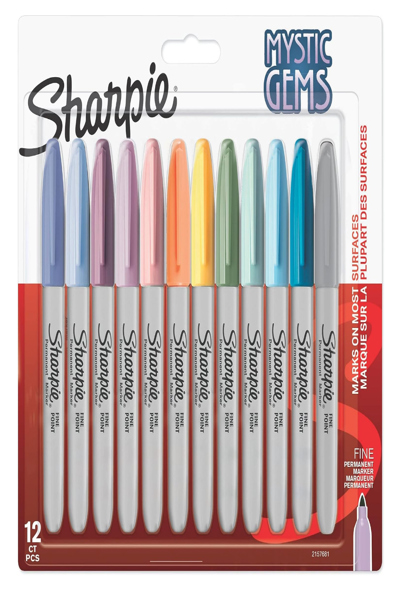 Dymo Permanentmarker Rundspitze F 0.9mm Edelsteinfar.12er Blister
