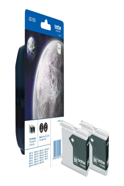 Brother Ink Cartridge Pack: Black x2 - Original - Pigment-based ink - black - Brother - Multi pack - Brother DCP-130C / DCP-330C / DCP-350C / DCP-357C / DCP-540CN / DCP-560CN / DCP-750CW / DCP-770CW... - LC1000BKBP2