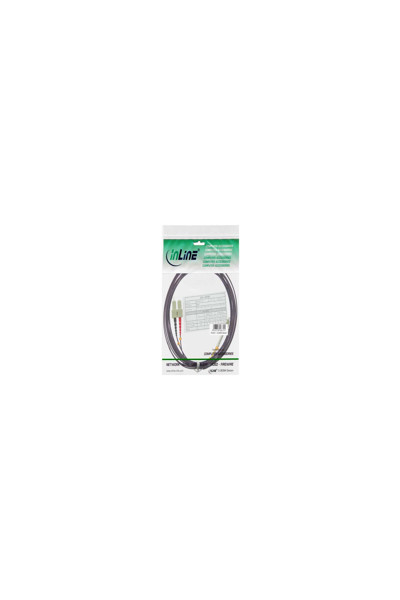 Câble fibre optique duplex en ligne LC/SC 50/125 µm OM4 5 m