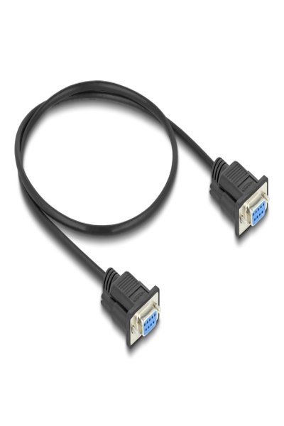 Delock Seriell RS-232-kabel - DB-9 (hona) skruvbar till DB-9 (hona) skruvbar - 86822