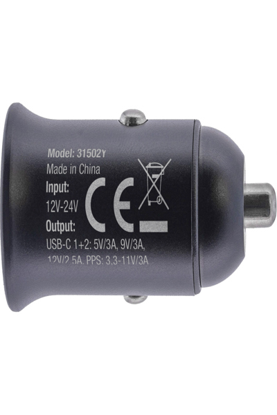 Adaptateur secteur USB InLine pour voiture - 2x USB-C - noir - max. 33 W