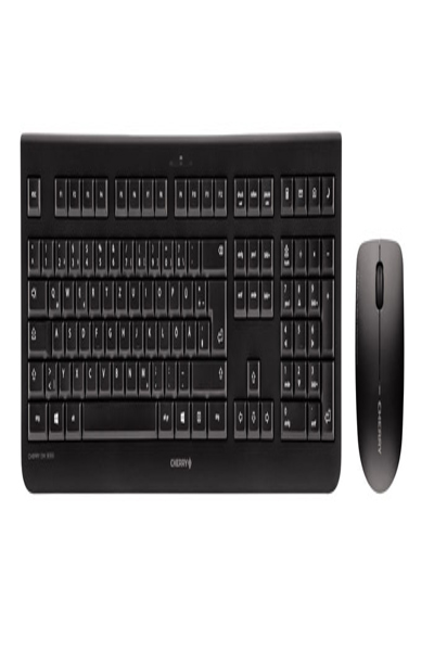 Cherry DW 3000 - Pleine taille (100 %) - Sans fil - Sans fil RF - AZERTY - Noir - Souris incluse