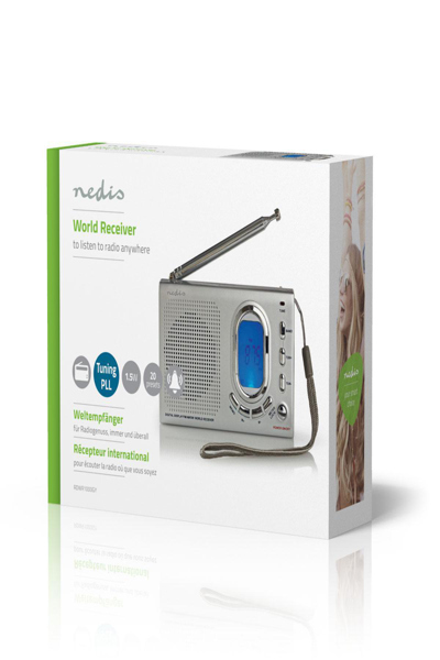 Nedis World Radio AM/FM/SW Battery - RDWR1000GY