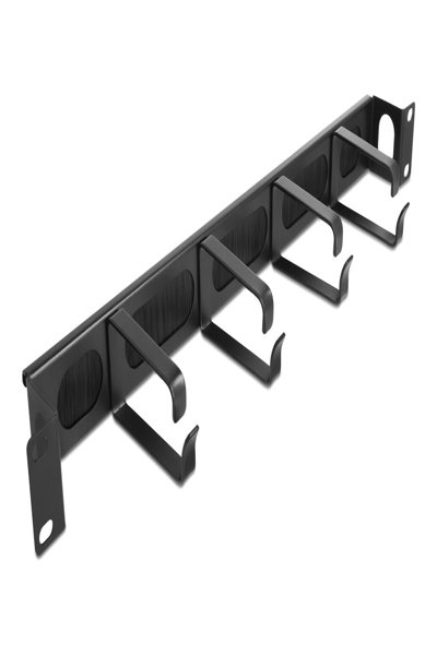 Delock Rackborste - 4 krokar, kabelingång på sidan - 67033