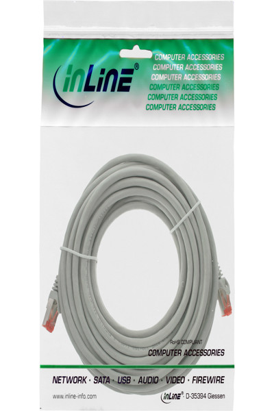Câble patch en ligne S/FTP PiMF Cat.6 250 MHz PVC cuivre gris 40 m