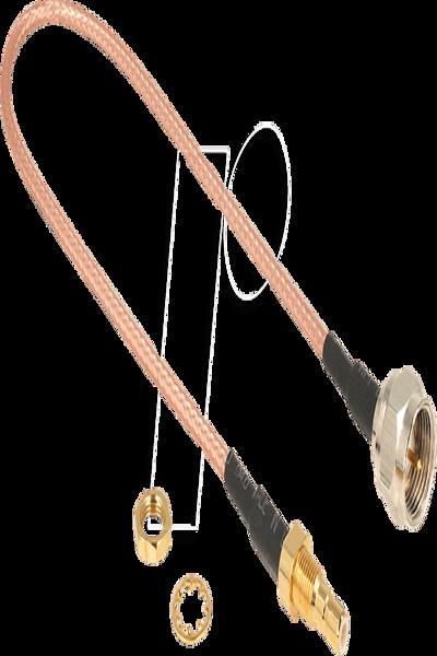 Delock Antennkabel - F-kontakt (P) till SMB (R) skott - 13025