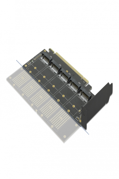 Delock PCI Express x16 Card to 5 x internal M.2 Key B / SATA - PCIe - M.2 - PCIe 3.0 - 0.5 m - China - Windows 10 - Windows 7 - Windows 8.1 - 90435