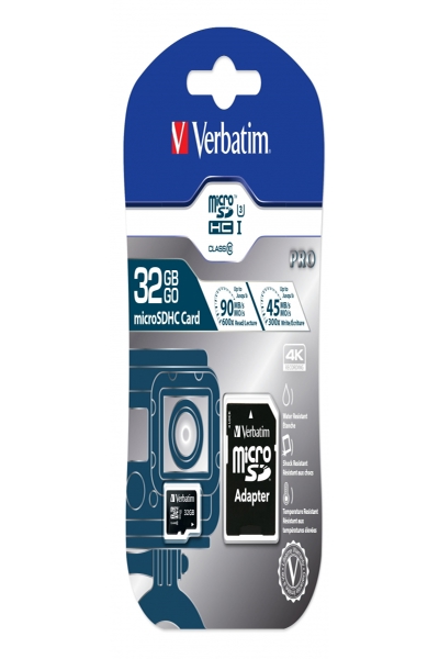 Verbatim PRO - Flash memory card (SD adapter included) - 47041