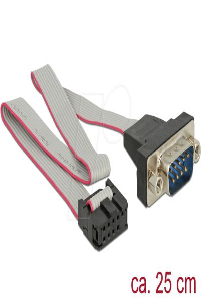 Delock Serial cable - 9 pin serial header (F) to DB-9 (M) panel mountable - 89900