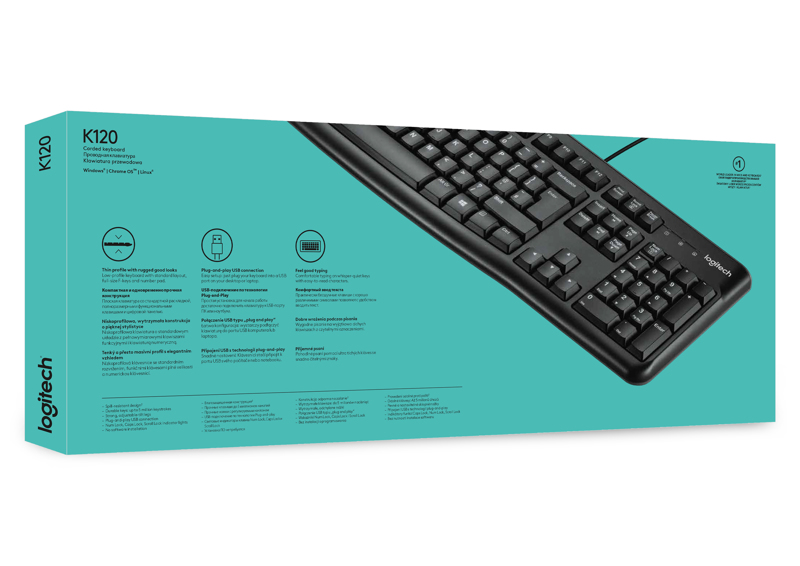 Logitech K120 - Tangentbord - USB - 920-002525