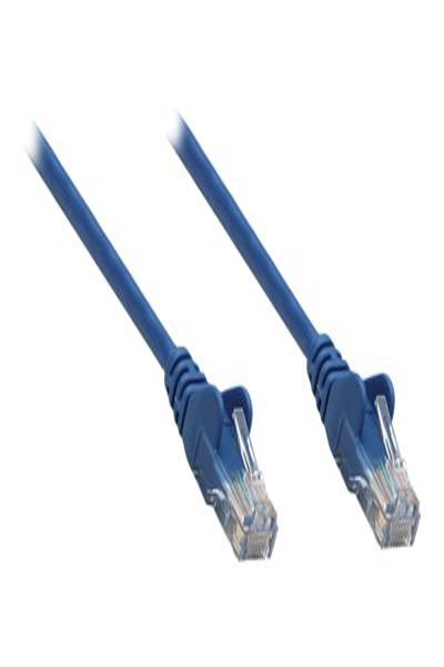 Intellinet nätverkspatchkabel, Cat5e, 7,5m, blå, CCA, U/UTP - 319874