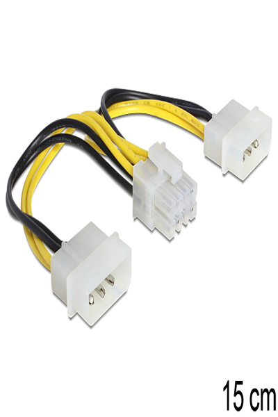 Delock Power cable - 8 pin EPS12V (F) to 4 PIN internal power (M) - 83410