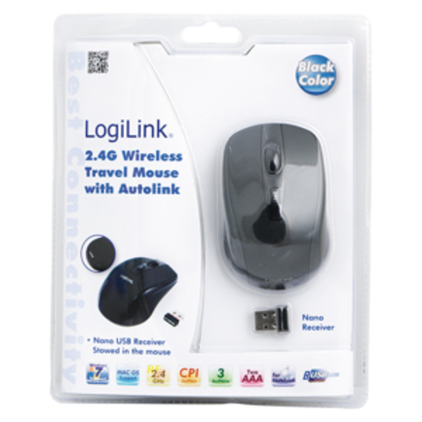 LogiLink Mouse Optical Wireless 2,4 GHz Mini - ID0031