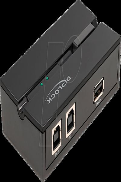 Delock USB 2.0 Switch fÃ¼r 2 PC an 1 GerÃ¤t 11491 - 11491