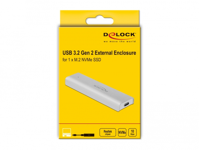 Delock external enclosure for M.2 NVMe PCIe SSD - 42634
