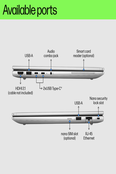 HP ProBook 460 G11: Intel Core Ultra 7 155U Notebook - A37XKET#ABH