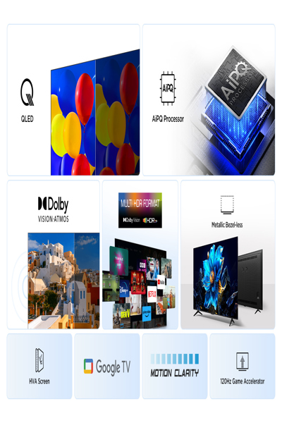 TCL 43P7K 43"| Ultra HD 4K QLED Smart TV| Google+ Wifi| Dolby Vision & HDR10| - 43" - 43P7K
