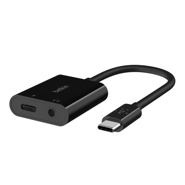 Belkin RockStar - USB-C to headphone jack / charging adapter - NPA004BTBK