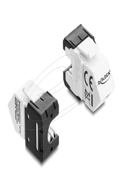 Delock Keystone Module RJ45 Socket to LSA Cat.6a 45° Angled Unshielded 180°