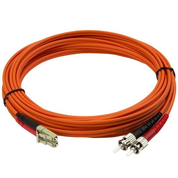 StarTech Fiber Optic Cable - Multimode Duplex 50/125 - LSZH - LC/ST - 5 m - 5 m - OM2 - LC - ST - Male/Male - Red - 50FIBLCST5