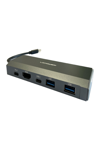 Hub-C-MULTI-7-M2: USB-C Hub with M.2 SSD Enclosure - LC-HUB-C-MULTI-7-M2