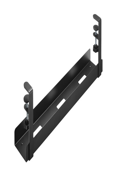 Rail de guidage de câbles InLine - pour montage sous table - avec serre-câbles - noir