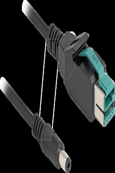 Delock PoweredUSB cable - USB PlusPower (12 V) (M) to DC jack 5.5 x 2.5 mm (M) - 80497