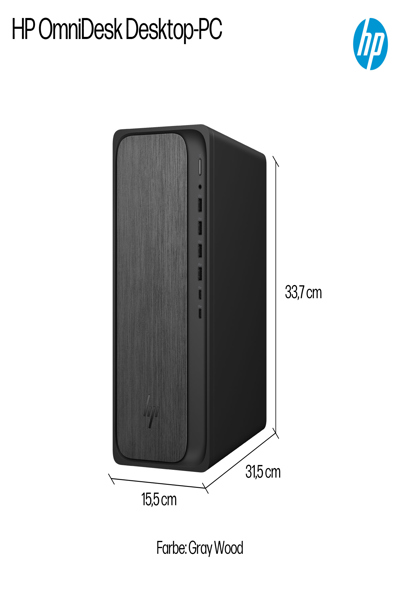 HP Omnidesk Desktop PC M02-0173ng: AMD Ryzen 7-8700G, 16GB DDR5 - BK2K4EA