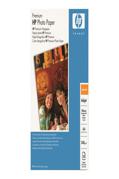 HP Premium Photo Paper: A4, 240 g/m², 20 Sheets