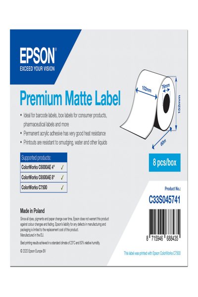 Adhésif acrylique permanent mat Epson Premium