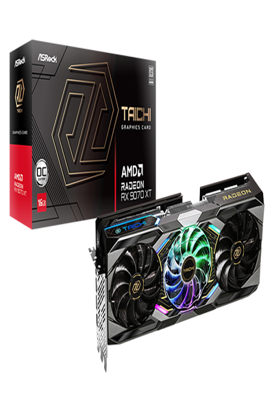 ASROCK VGA AMD RADEON RX 9070 XT TAICHI OC 16 GB - RX9070XT TC 16GO