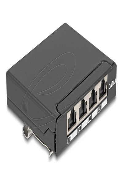 Delock Patch Panel Mini DIN Rail Wall Mountable Desktop - 90378